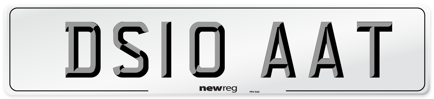 DS10 AAT Number Plate from New Reg
